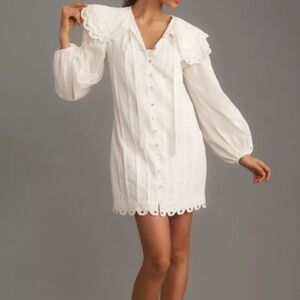 NWT Farm Rio Long-Sleeve Embellished Collared Mini Dress SIZE M